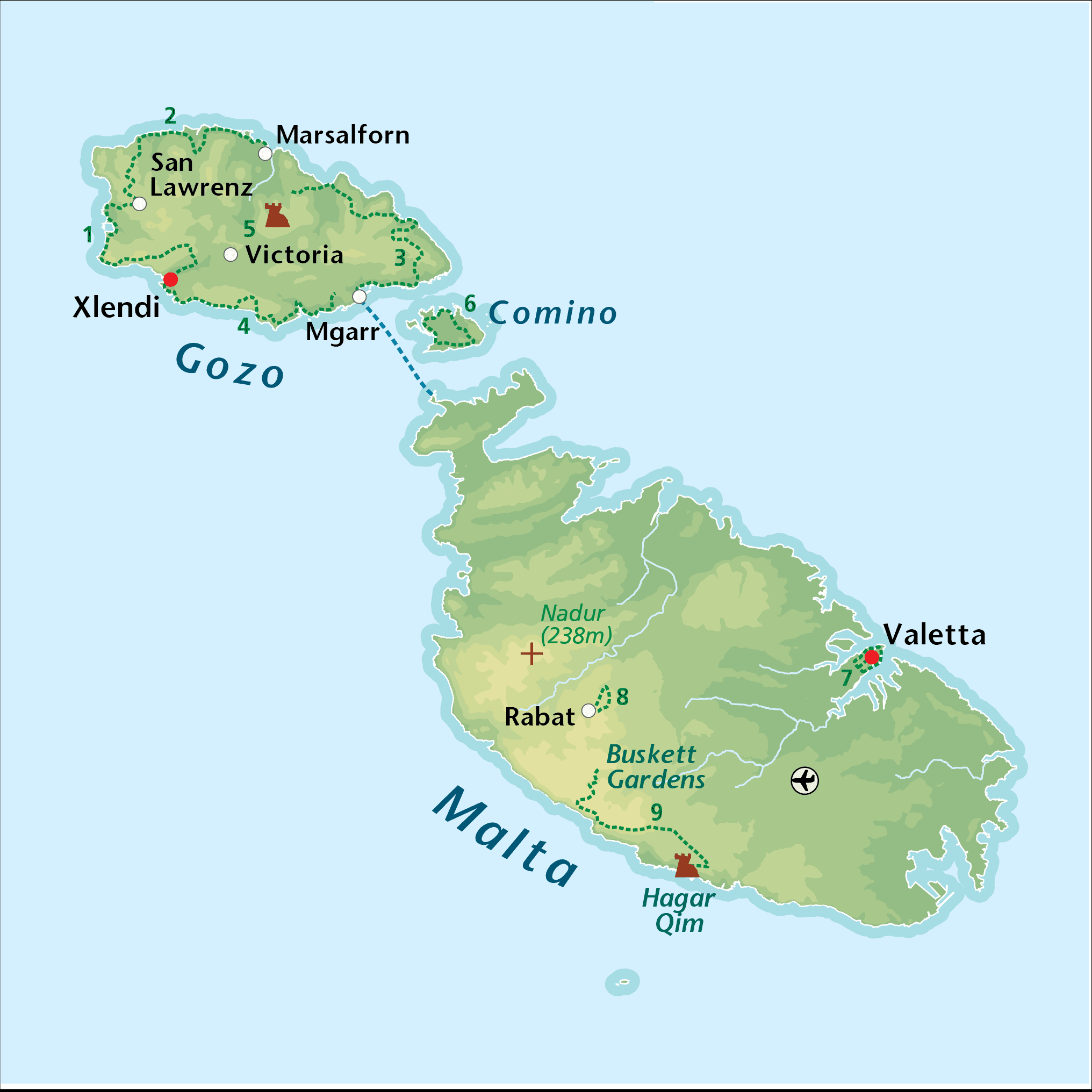 Gozo overzichtskaart 11w